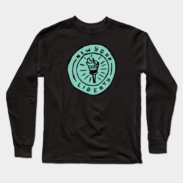 New York libeeerty 14 Long Sleeve T-Shirt by Very Simple Graph